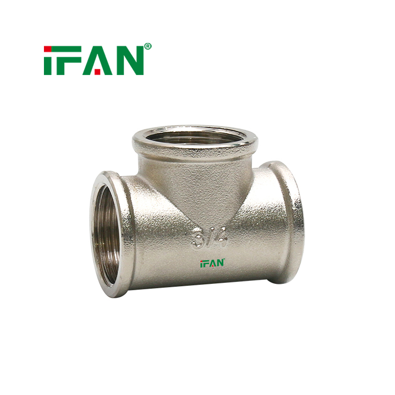 IFAN Free Sample Tee Electroplating Brass Tube Fittings 02Brass Pipe Fitting