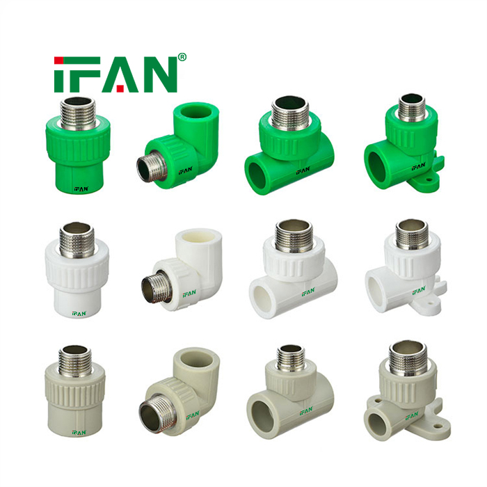 IFAN Factory PPR Fittings Plumbing OEM PPR Water Pipe Fittings 20-125mm PPR Pipe Fittings
