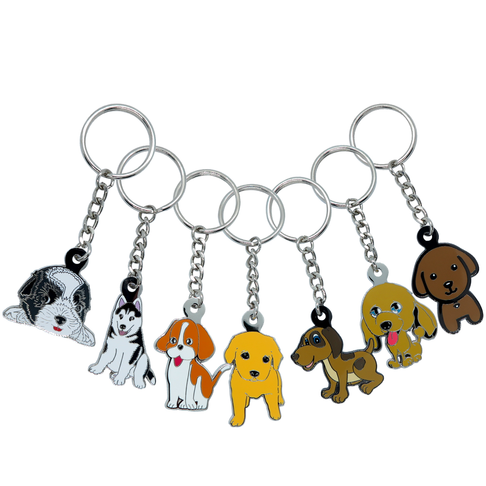 Wholesales Soft Enamel Dog Keychain Customized Factory