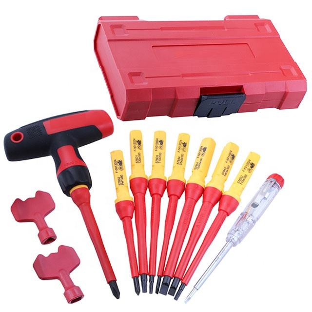 12 piece set 1000V T-shaped cross slotted rice shaped screwdriver multifunctional electrical tool