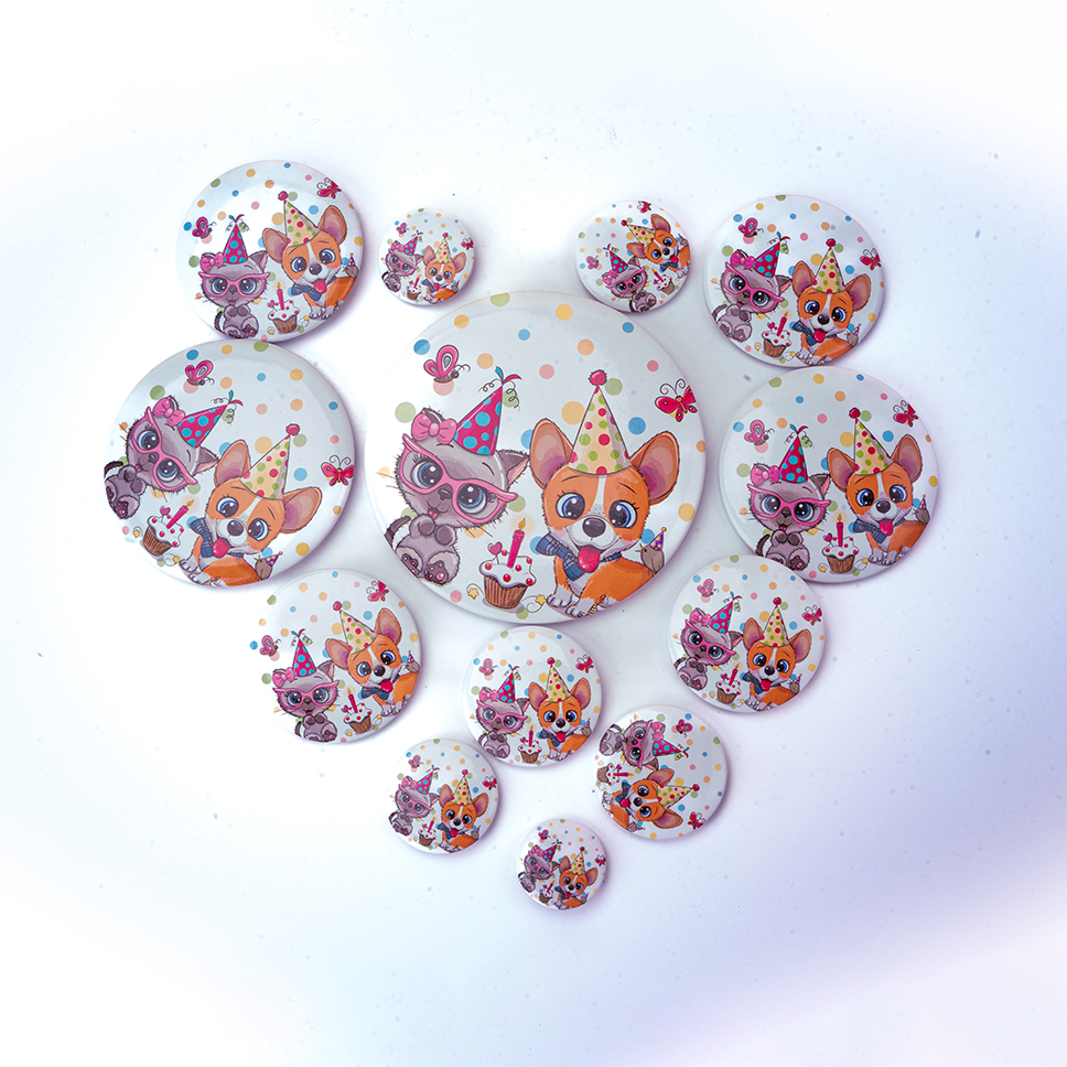 Wholesale No MOQ Cheap Button Pins for Promotions