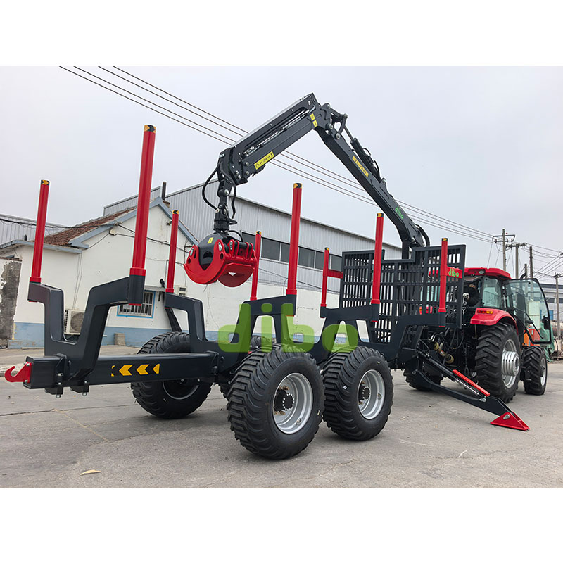 DIBO 8.5m hydraulic timber crane with 16ton Log trailer