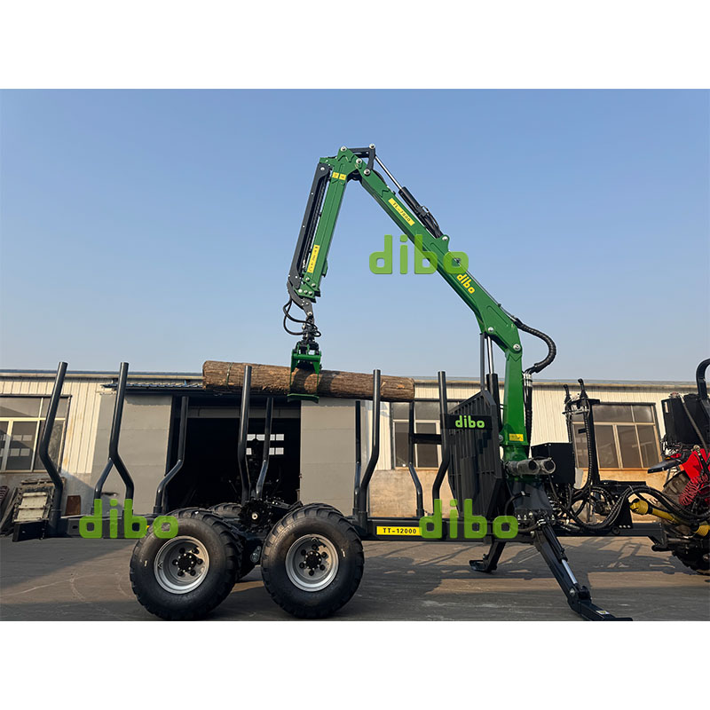 DIBO 7.8m Timber Crane with 12ton Log Trailer