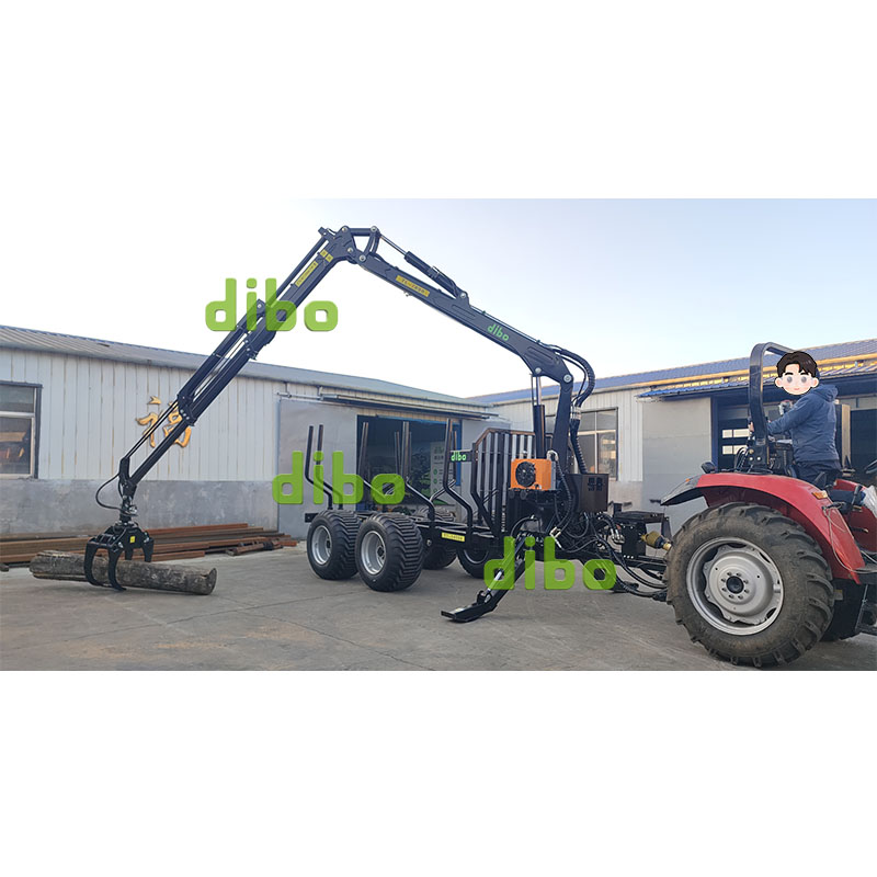 DIBO 7.8m Hydraulic Timber Crane with 14ton Log Trailer