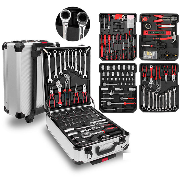 187 sets of socket ratchet wrench aluminum alloy box car repair kit