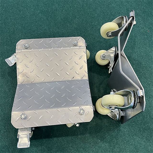 Hydraulic wheel thruster for automobiles, heavy-duty lifting jack, wheeled trolley