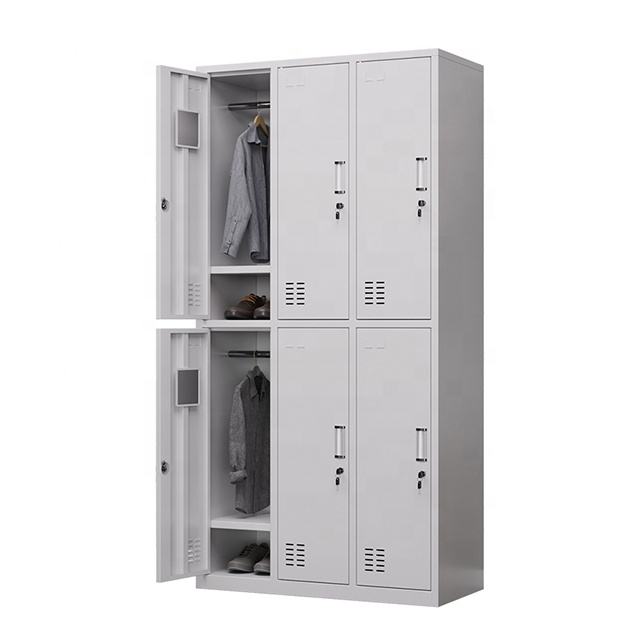 Metal workshop dormitory gym with lockable employee lockers