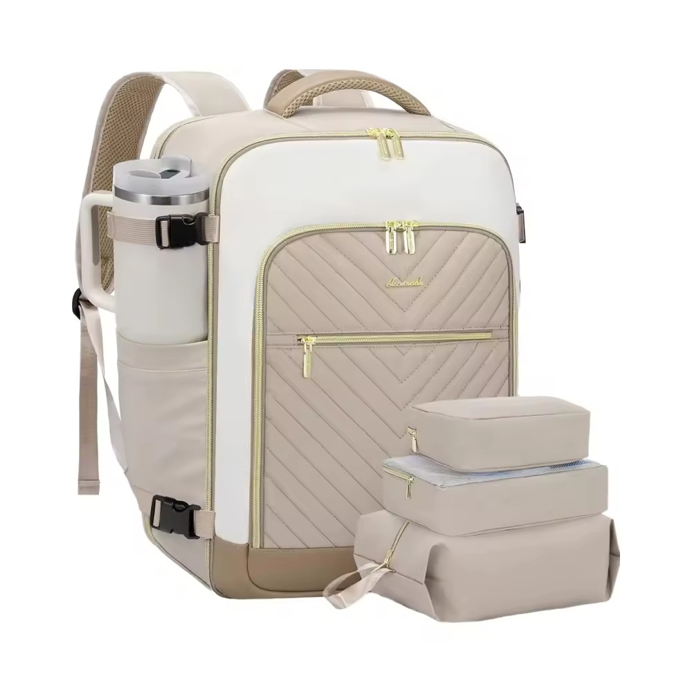 Haslor Travel Backpack ,Airline Carry On Backpack,Luggage,Waterproof Travel Bag with 3 Packing Cubes