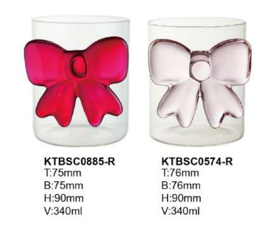 340ml Borosilicate glass cup