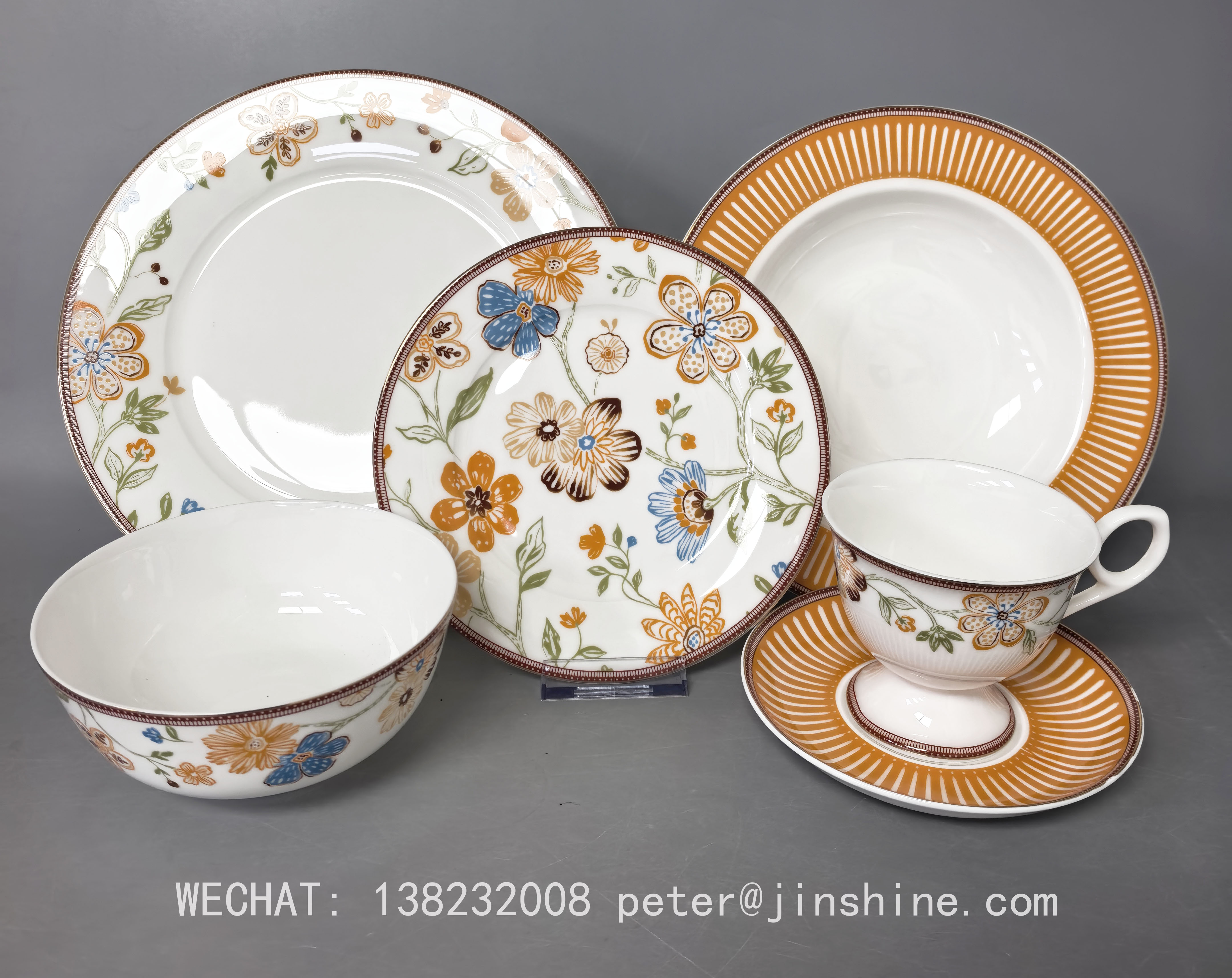 JINSHINE 24pcs dinner set floral design