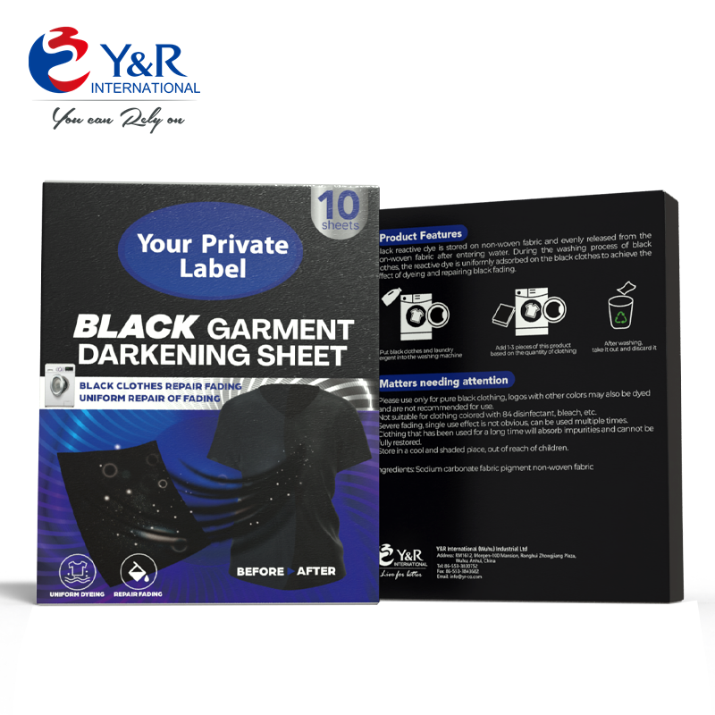 Laundry Detergent Sheet for Black Garment