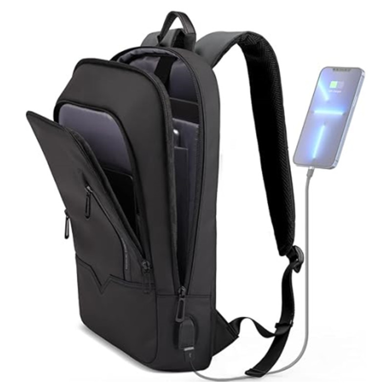 Haslor Large capacity school backpack business travel casual bag USB Charging Port Laptop bag
