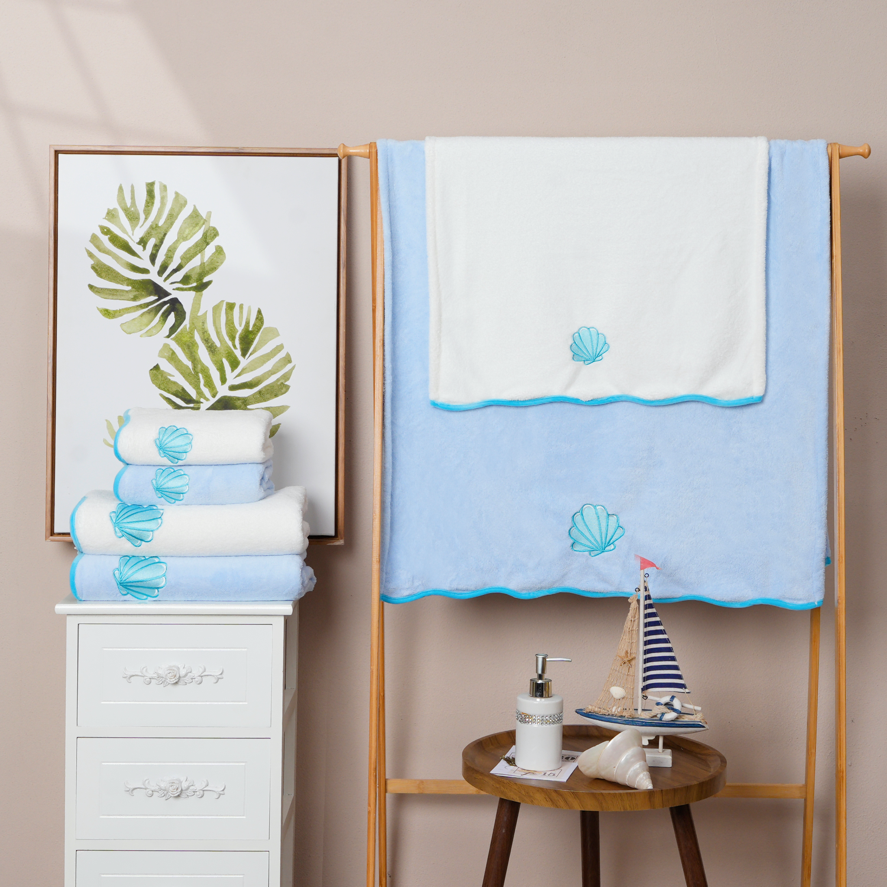 Coral Fleece Embroidery Towel