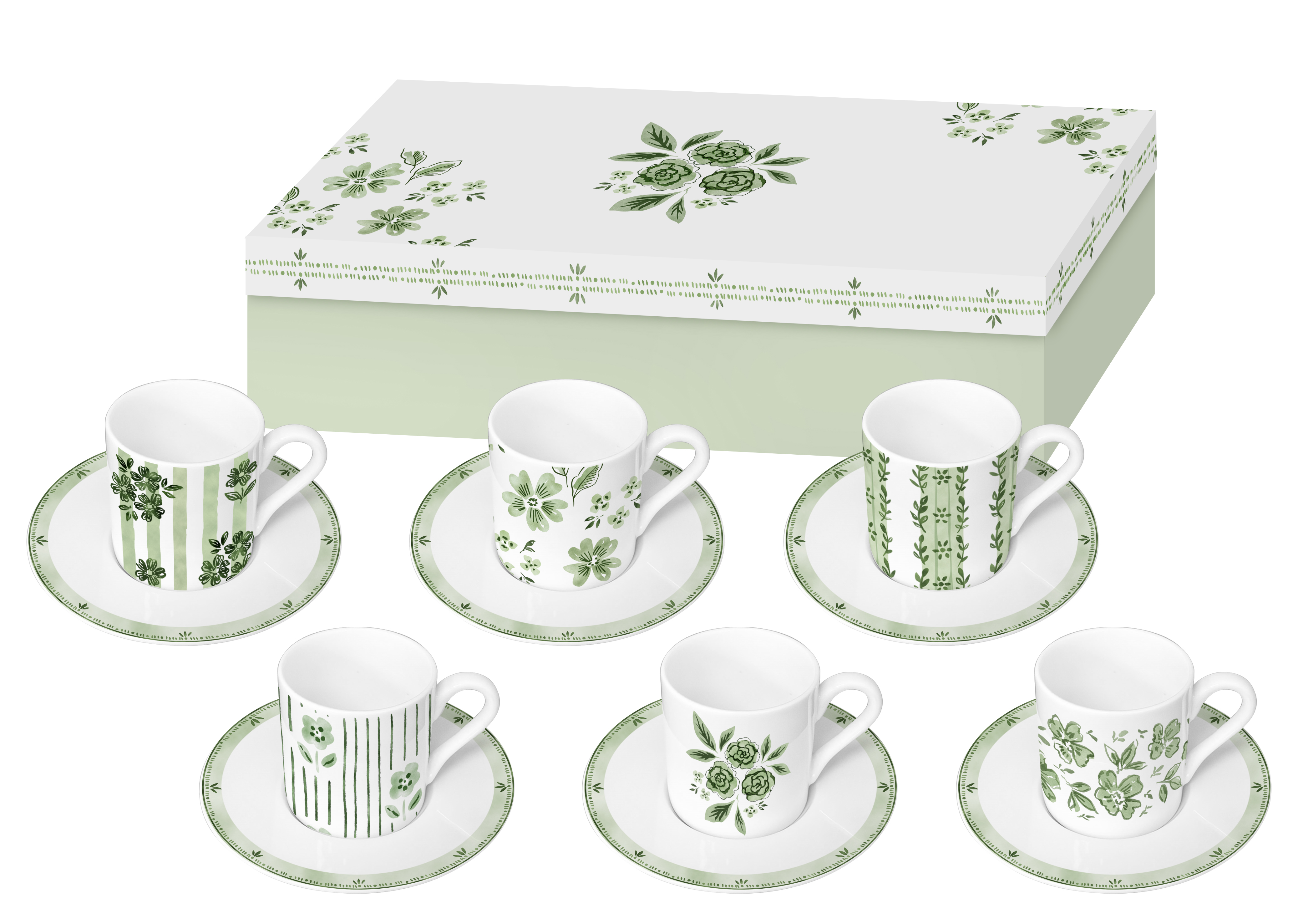 Set of 6 coffee cup set