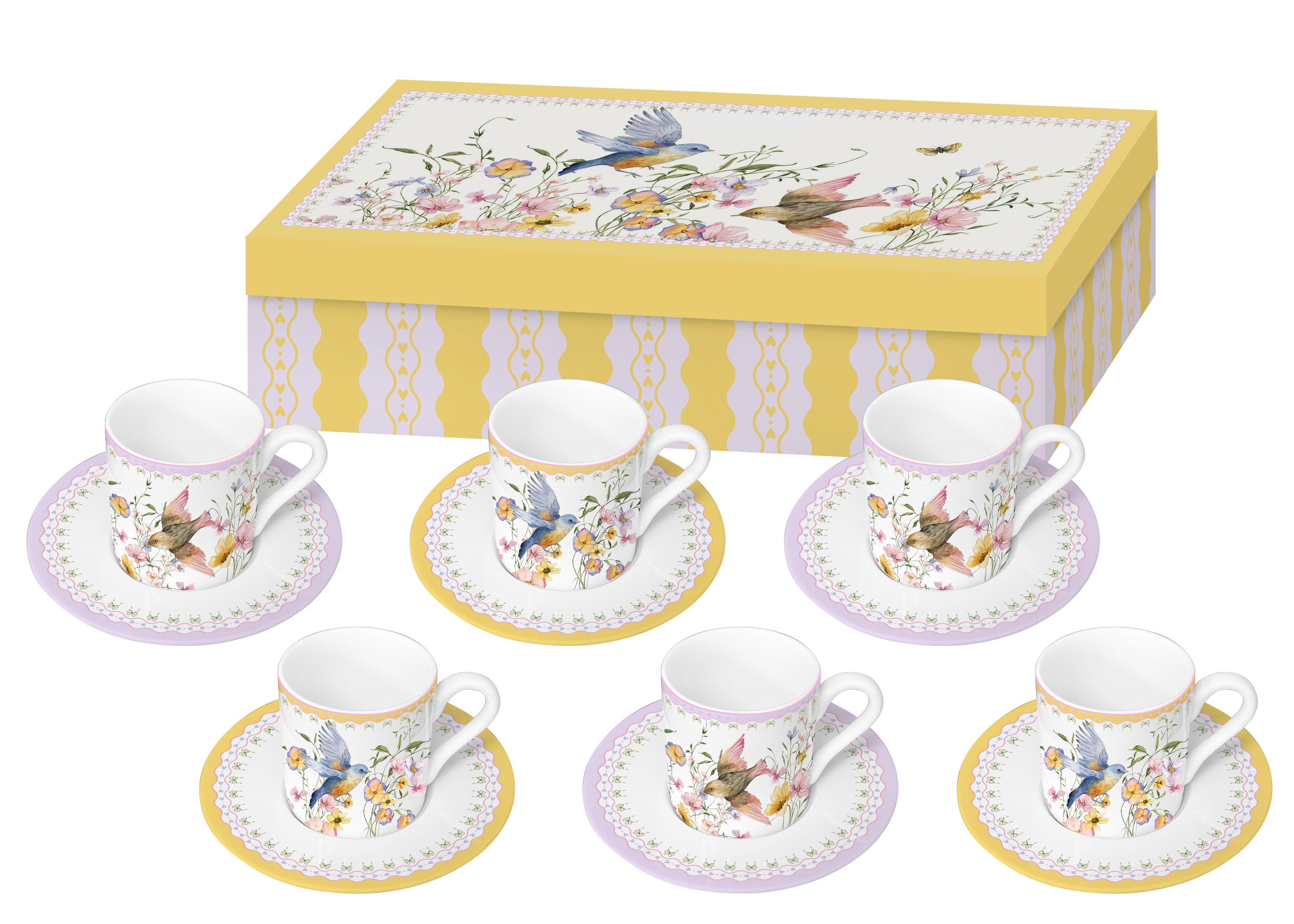 Set of 6 coffee cup set