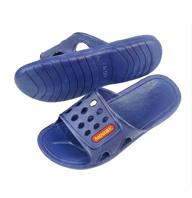 Blue anti-static slippers