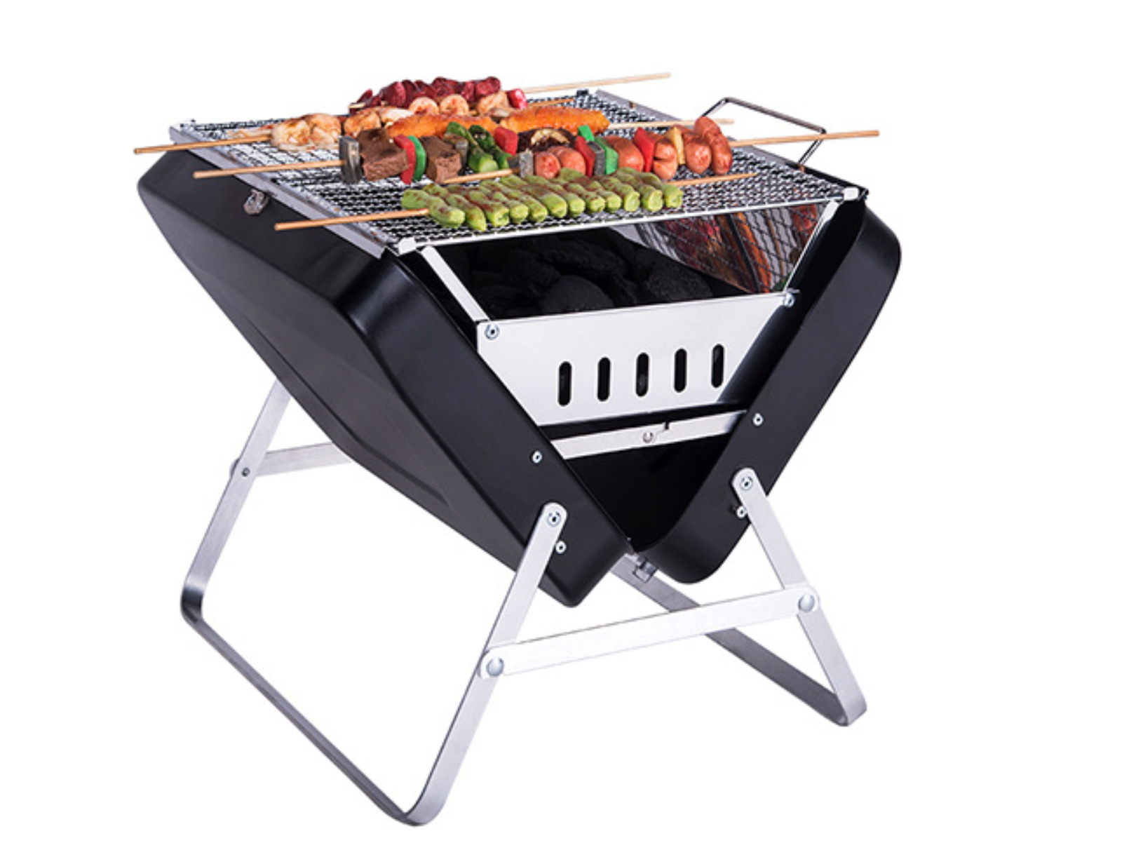 Suitcase BBQ grill