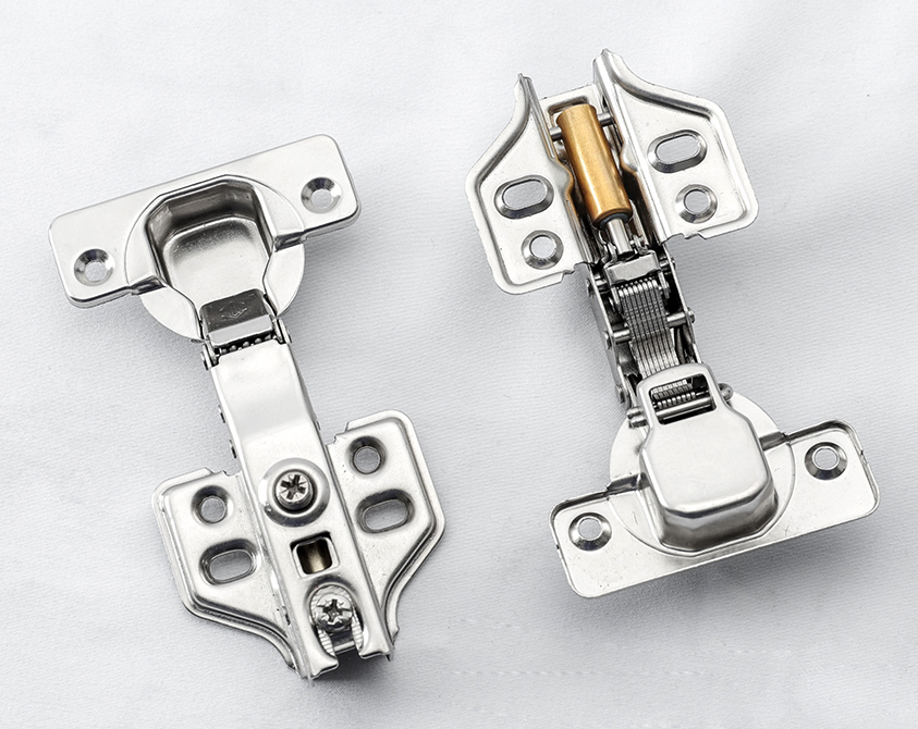 Stainless steel silent water-resistant kitchen cabinet hydraulic damping spring hinge