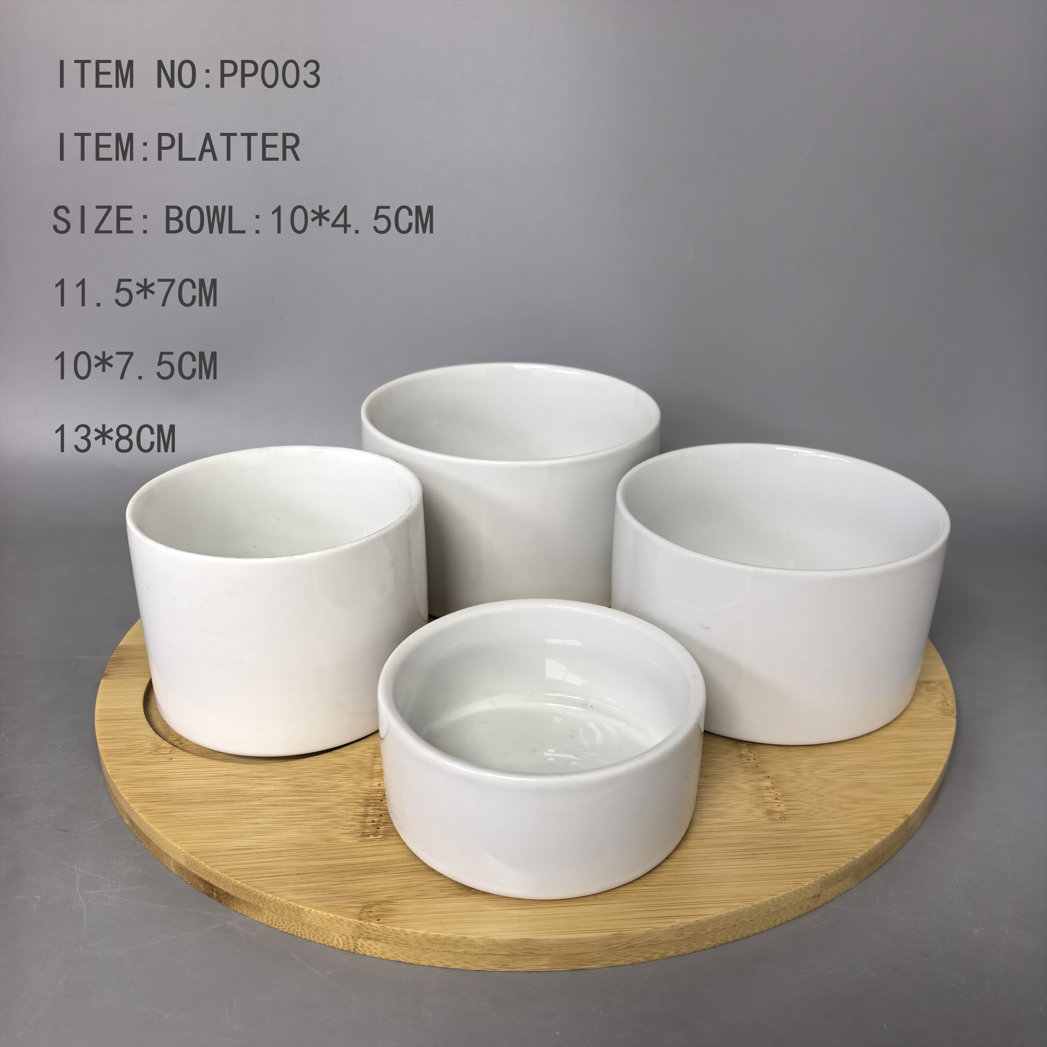 porcelain with bamboo tray