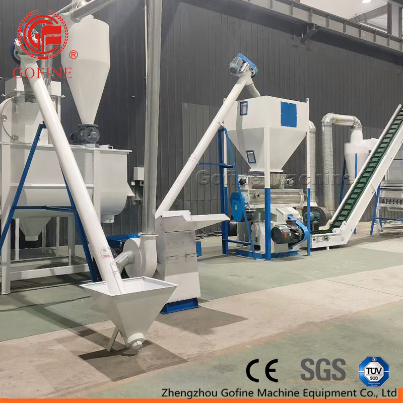 Gofine animal feed pellet production line of 30t/h