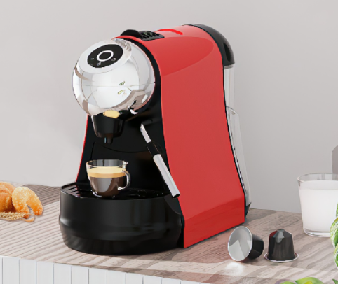 Capsule coffee machine, Nespresso, 3 cup sizes, compatible with multiple brands, steam/hot water