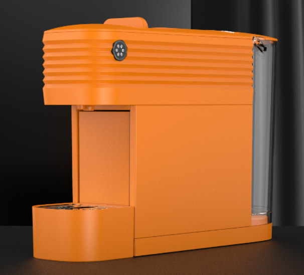 Capsule coffee machine, Nespresso, touch controls, compact size, hot water