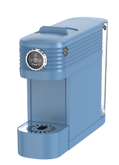Capsule coffee machine, Nespresso, touch controls, compact design, adjustable cup size and temp