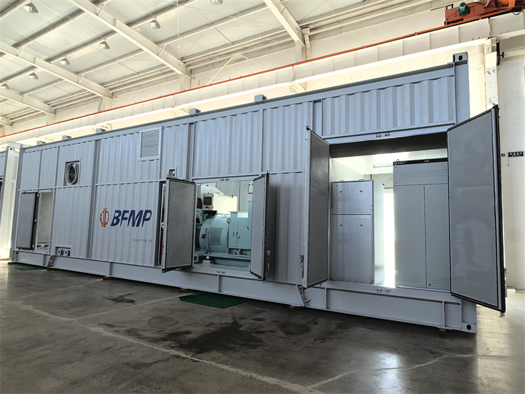 2MW containerized heavy oil power station used for industrial and mining backup power plant