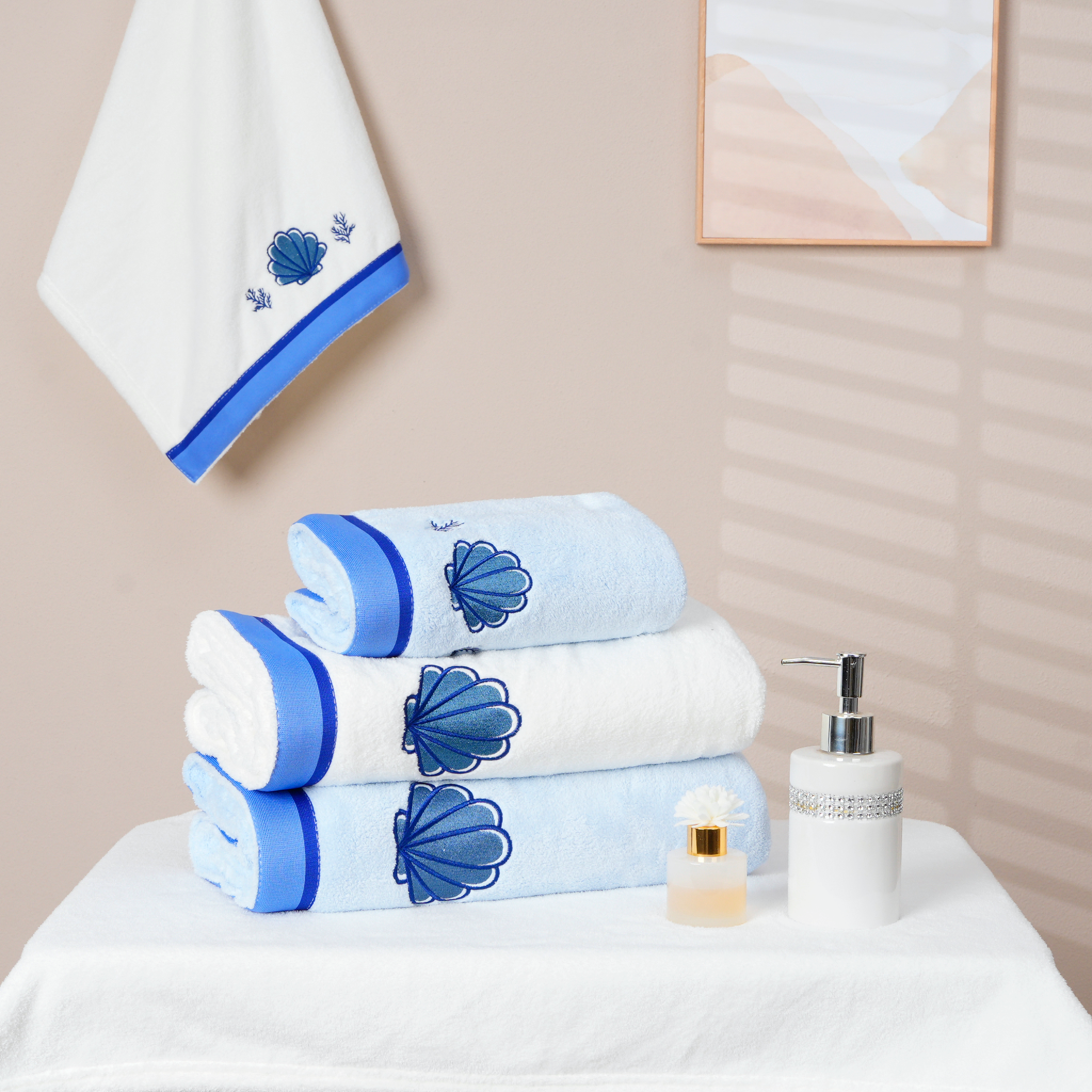Coral Fleece Embroidery Towel