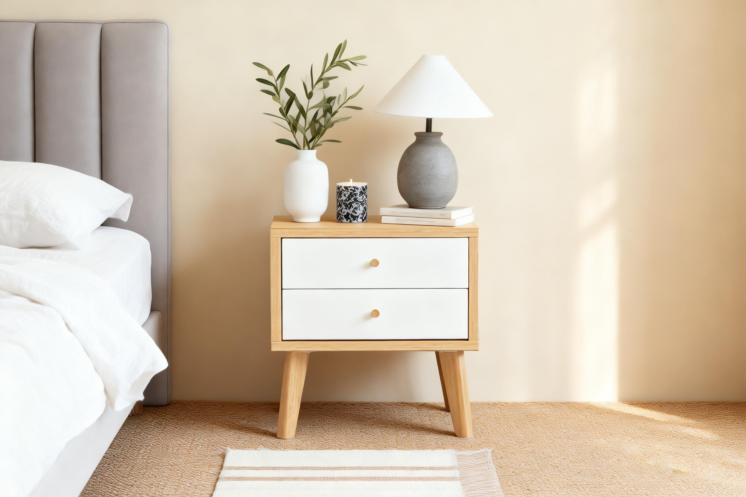 Bamboo Nightstand - Sustainable & Stylish Storage Solution by The Sheng Zhuangyi Furniture