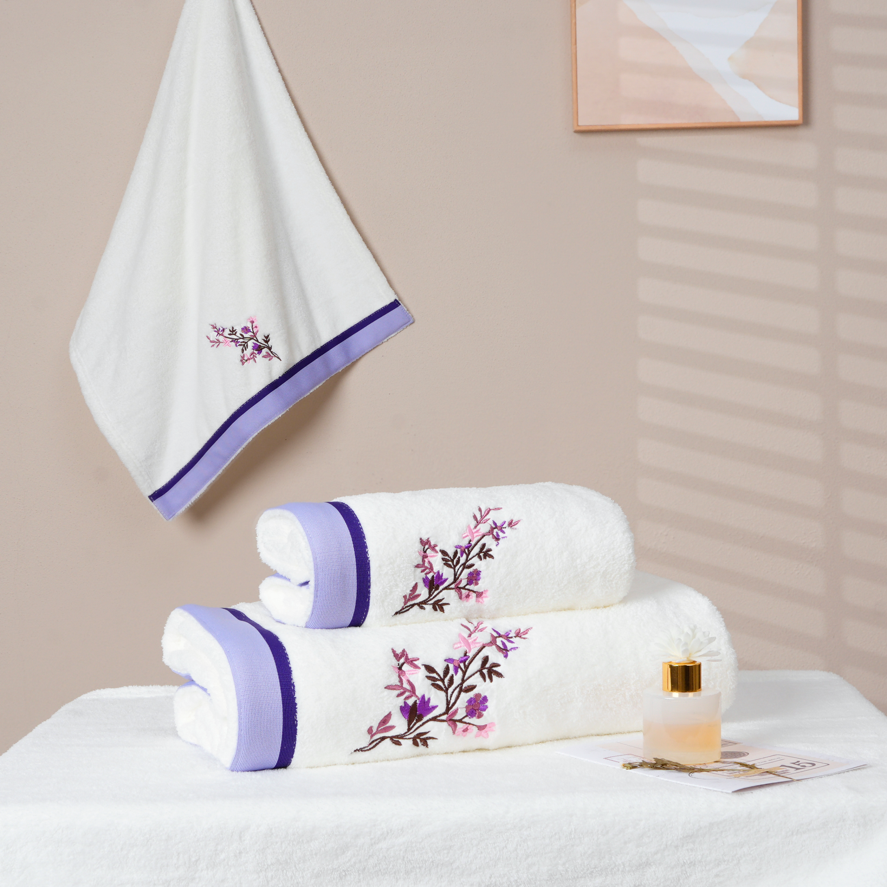 Coral Fleece Embroidery Towel