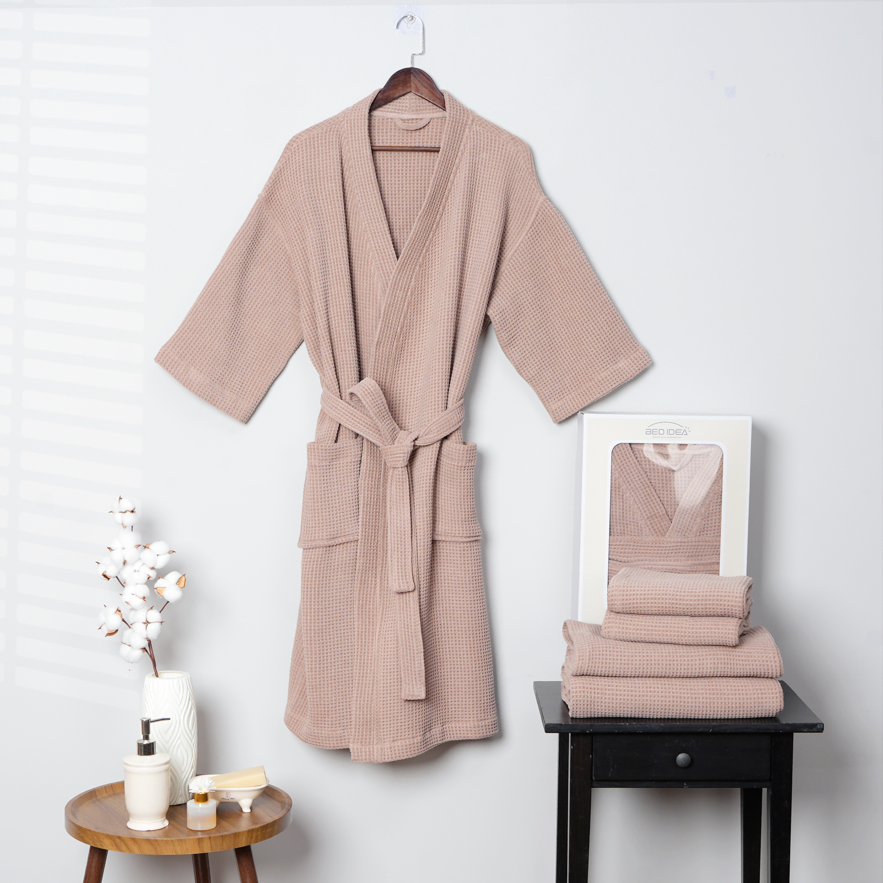 Cotton Solid Bathrobe