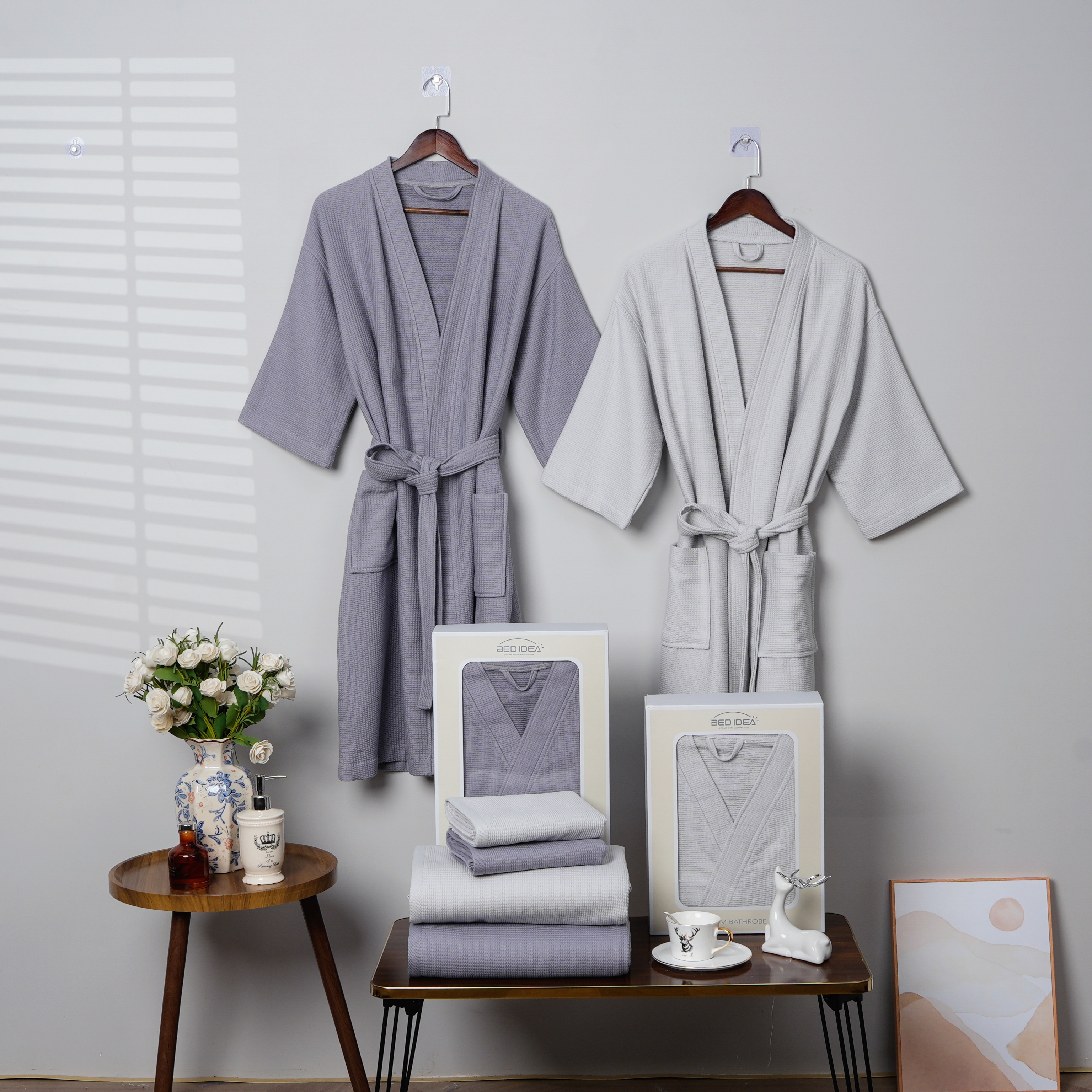 Cotton Solid Bathrobe