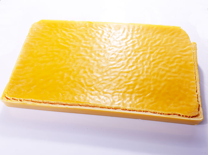 yellow beeswax slab