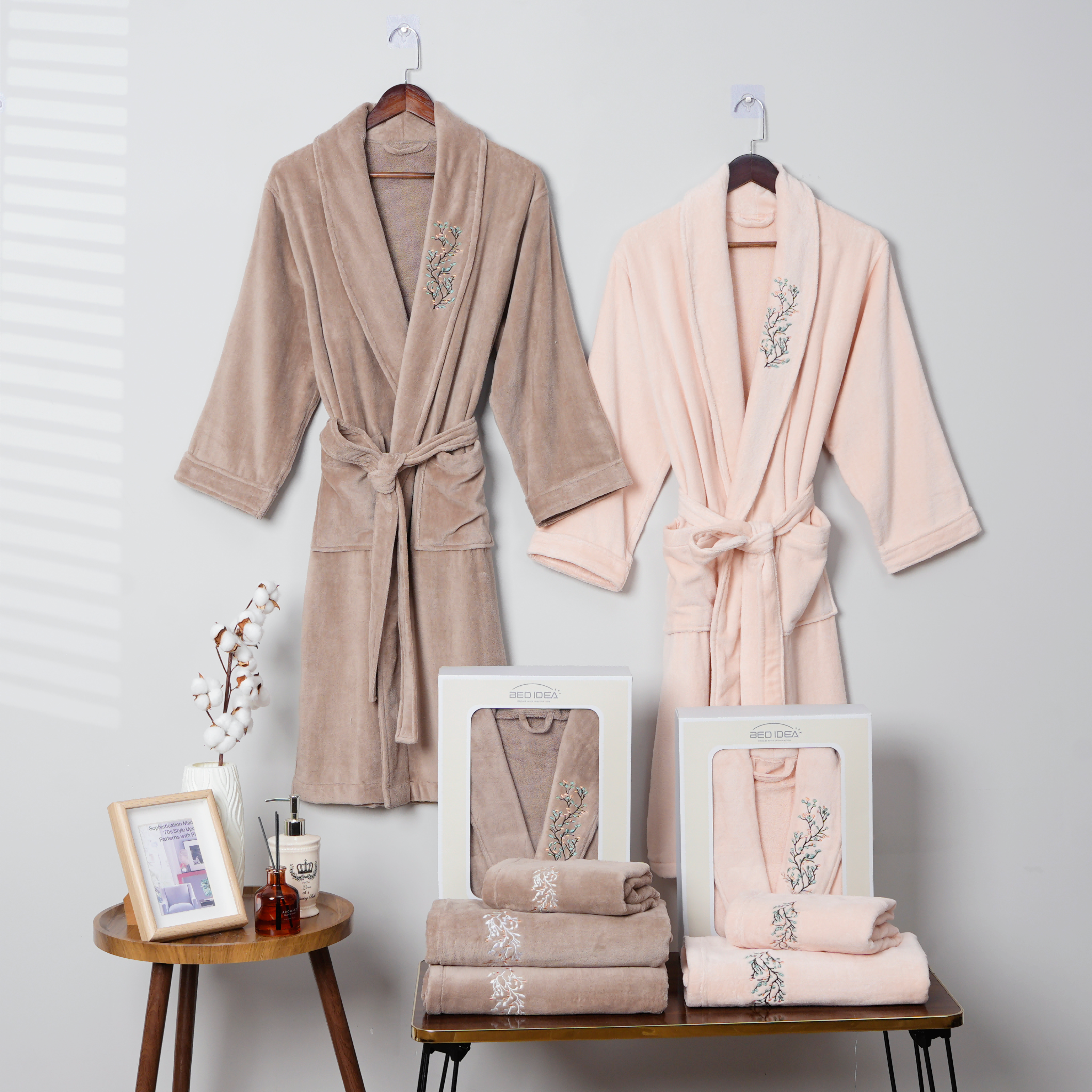 Cotton Embroidery Bathrobe