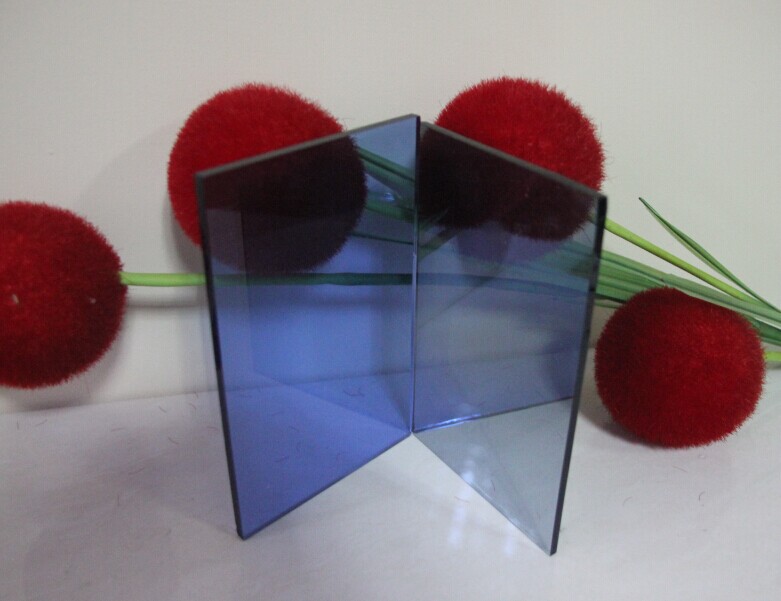 Dark Blue Reflective Glass
