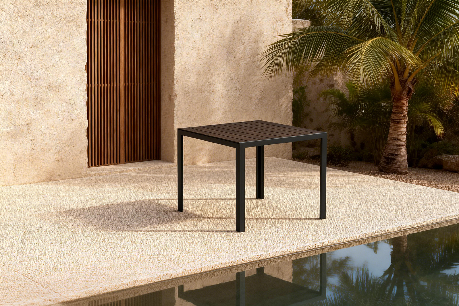Outdoor Fused Bamboo Table Eco-friendly Patio Dining Table by The Sheng Zhuangyi Furniture
