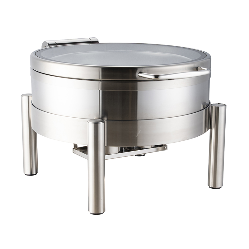 6l,4l,11l Round Damped Hinge Induction Chafing Dish(Satin Finish)