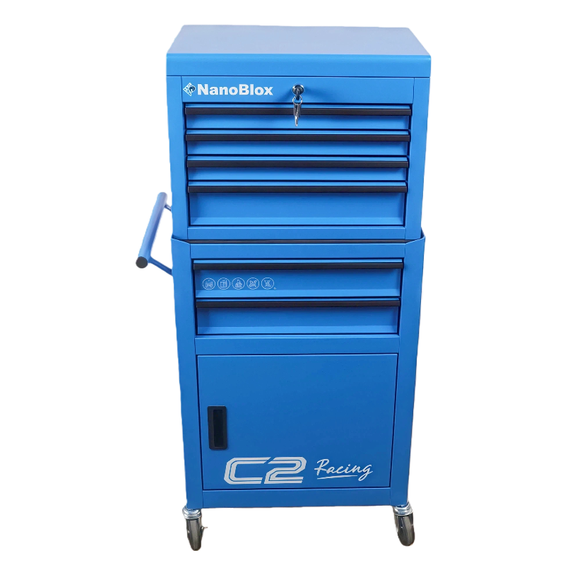 Nanoblox Tool Boxes Tool Trolley with Wheels and Drawers for Garage Workshop