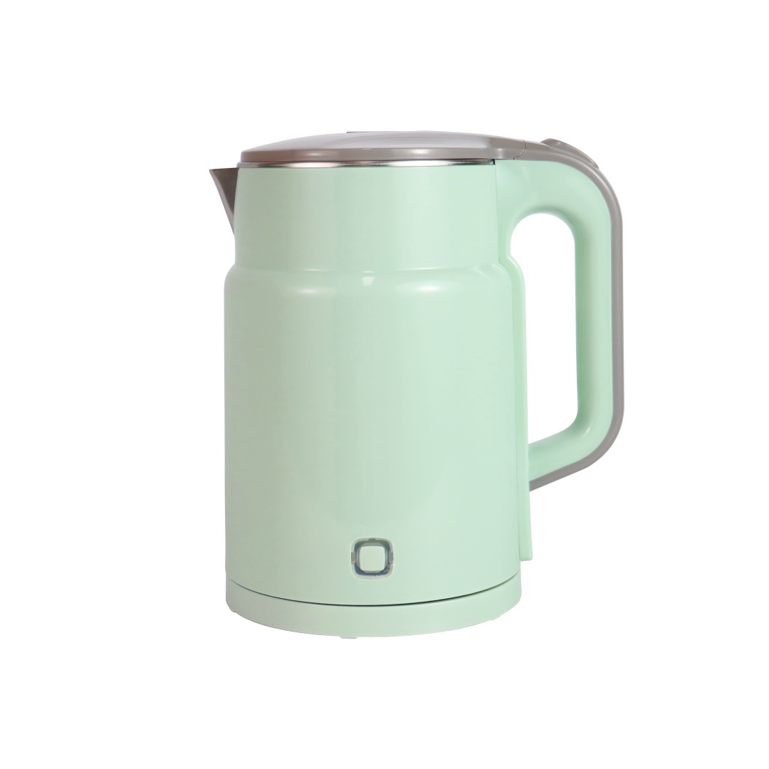 Green Double Layer Rubber-coated Electric Kettle