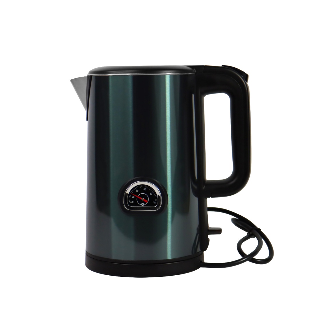 Green Double Layer Rubber-coated Electric Kettle