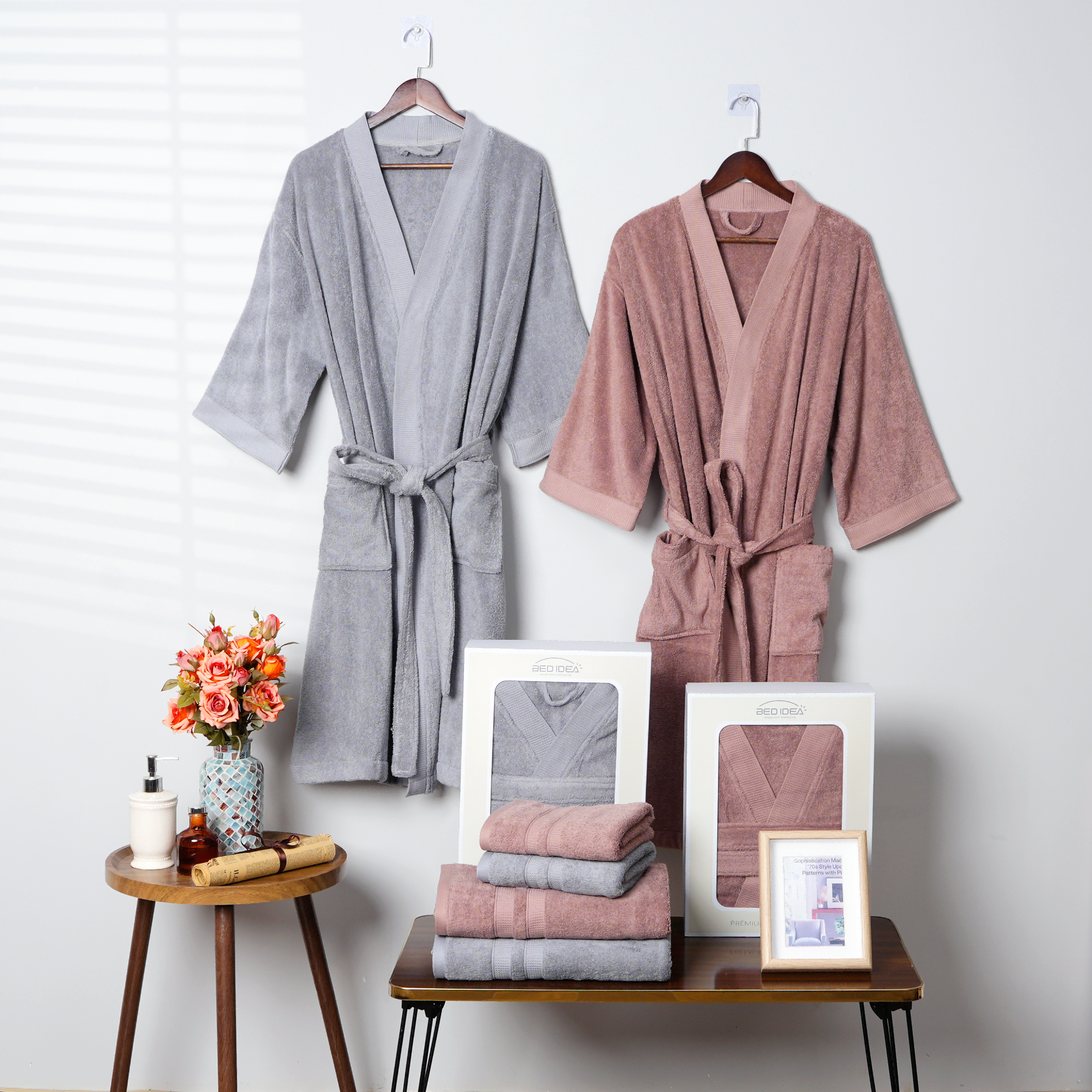Cotton Solid Bathrobe