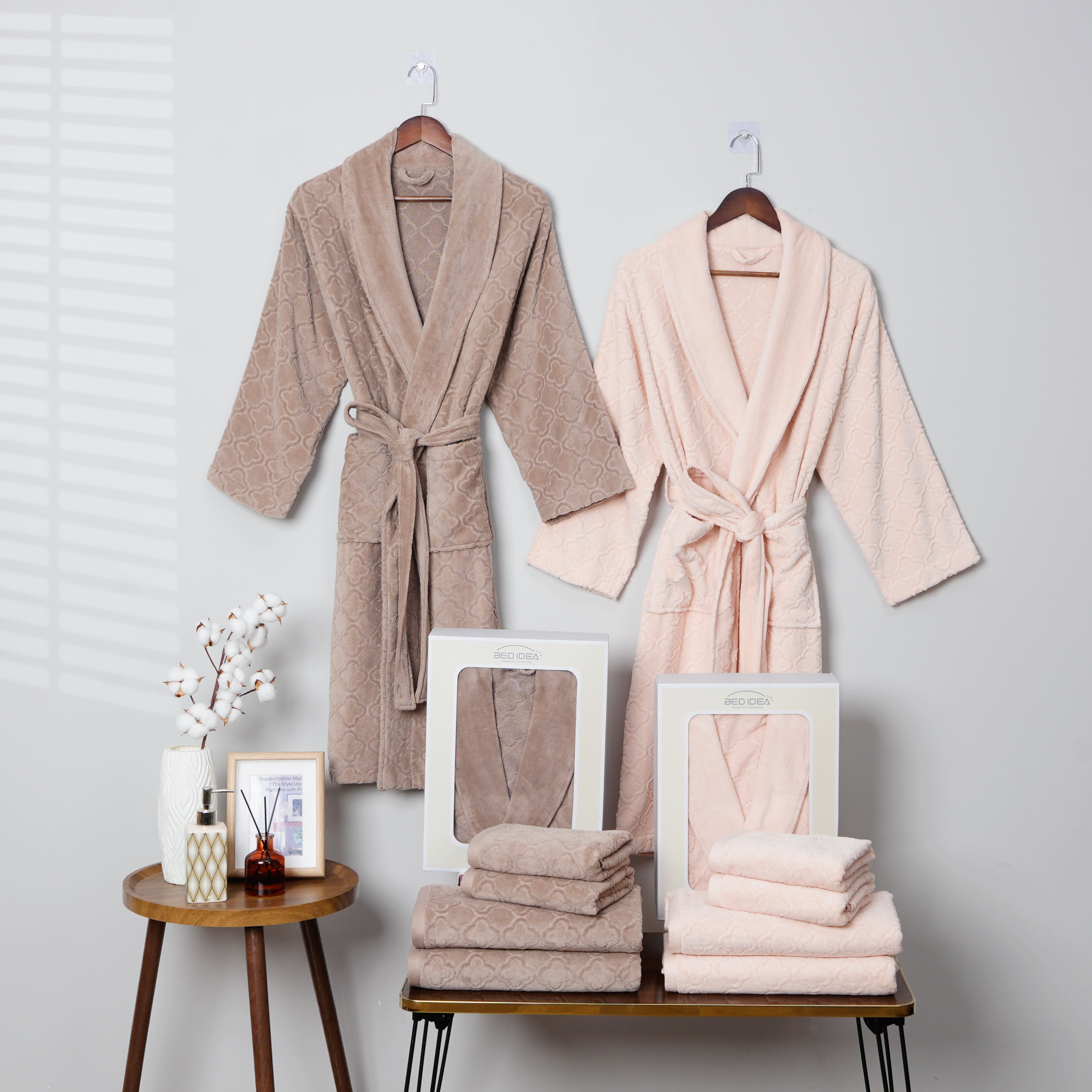 Cotton Jacquard Bathrobe