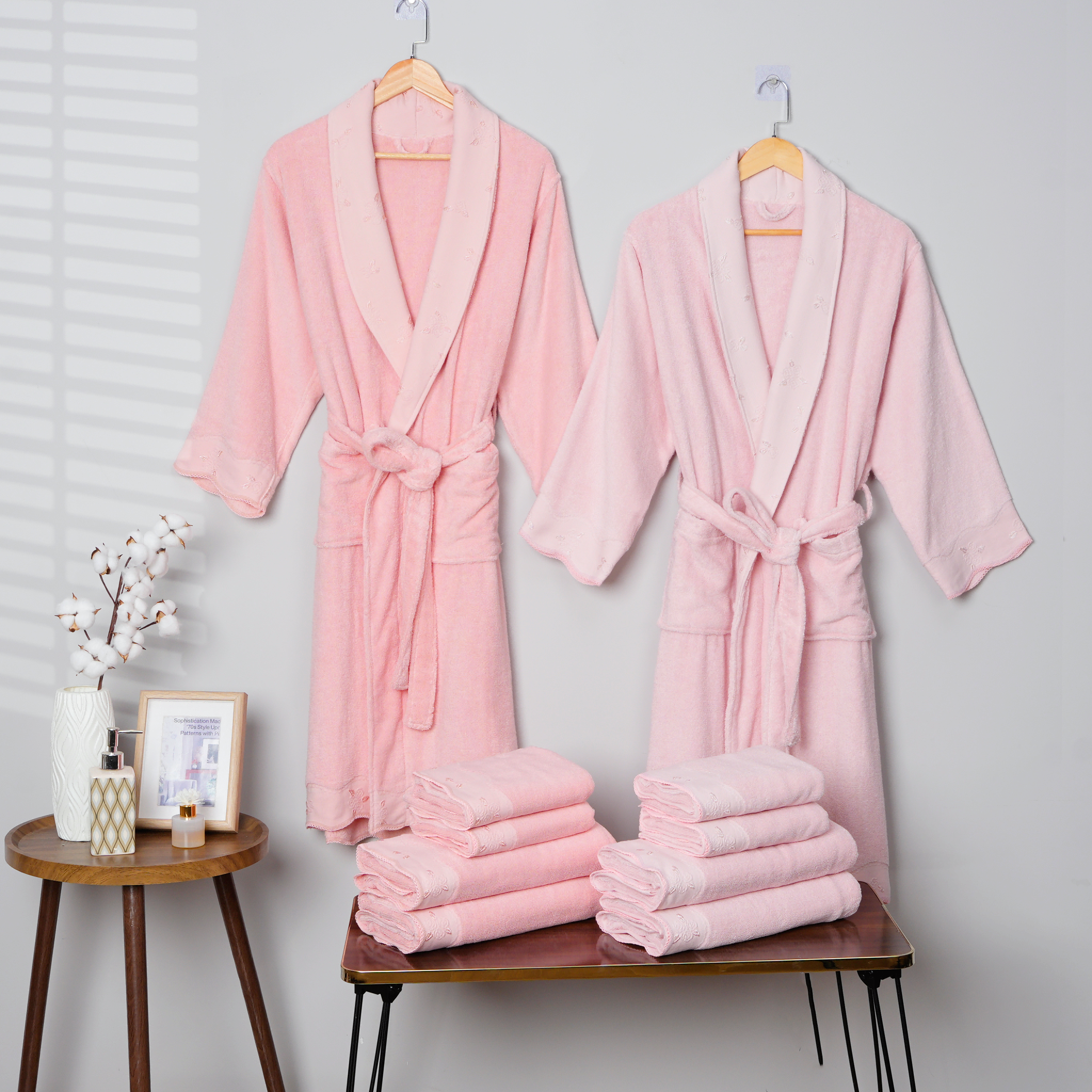 Cotton Solid Bathrobe