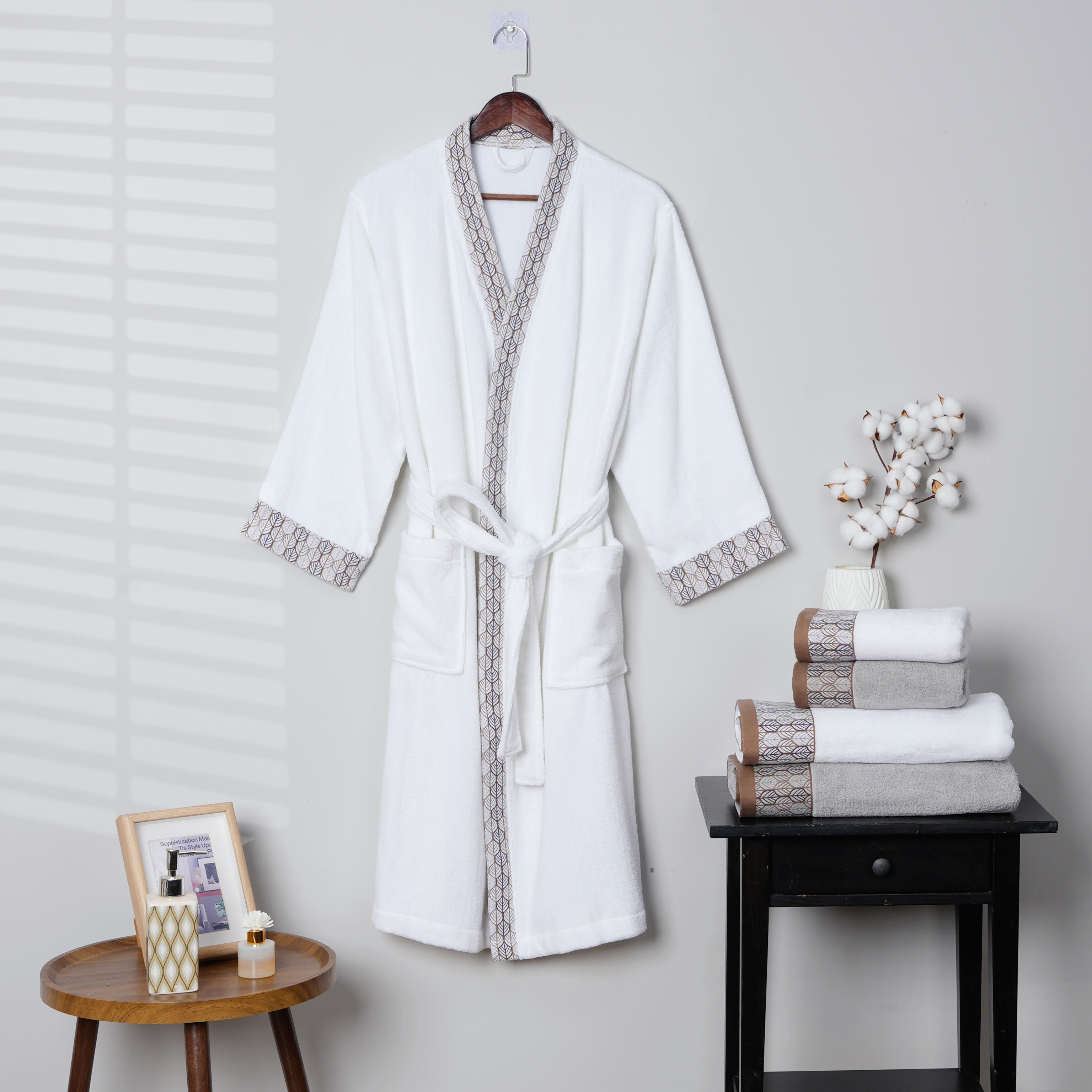 Cotton Solid Bathrobe
