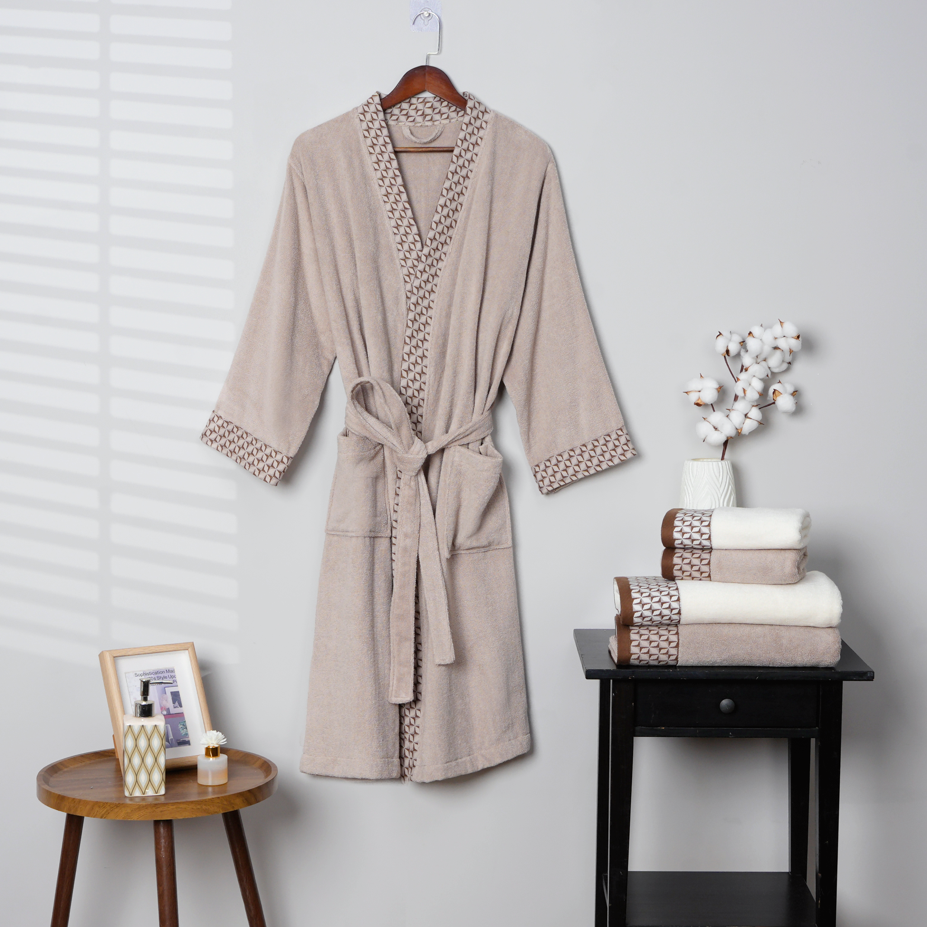 Cotton Solid Bathrobe