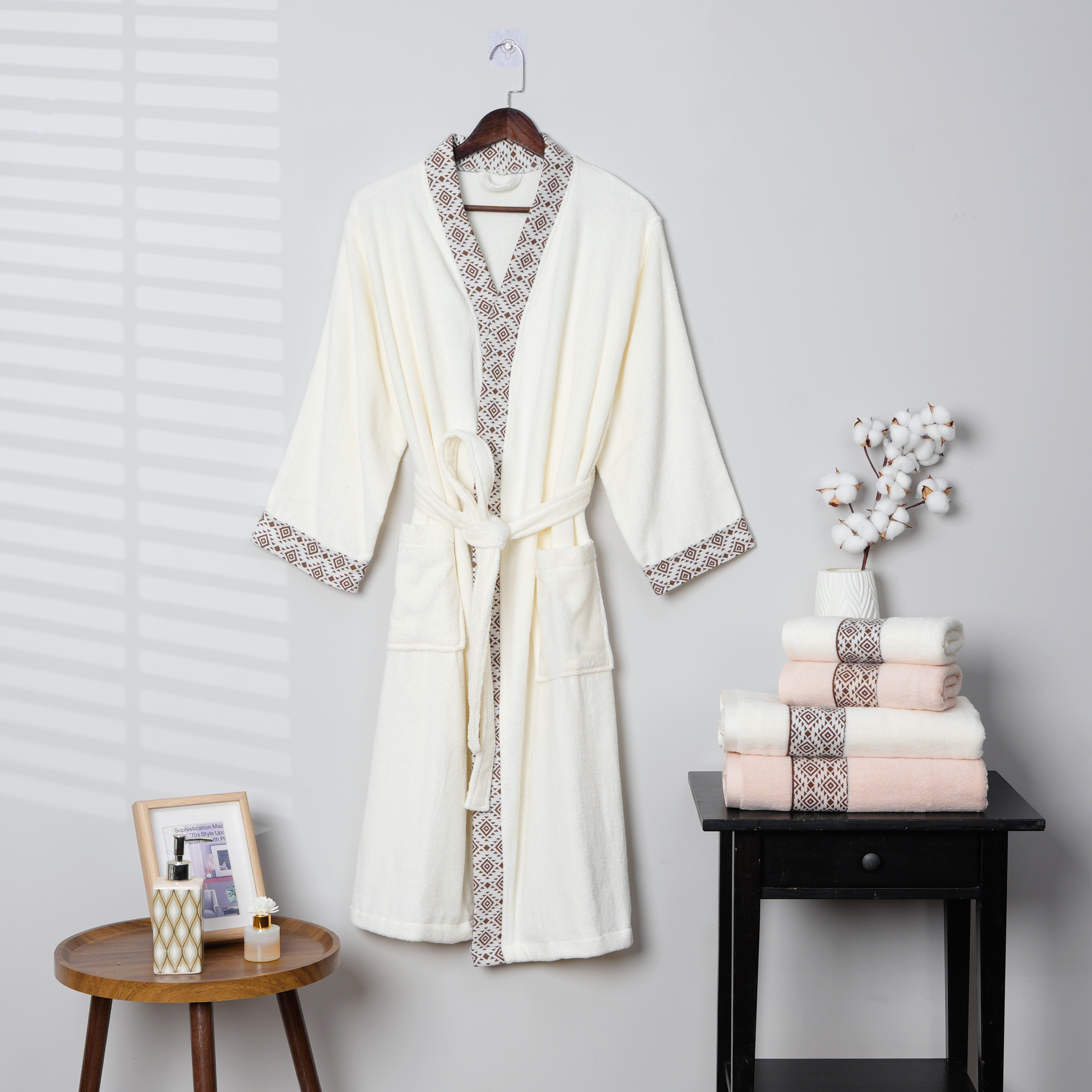 Cotton Solid Bathrobe