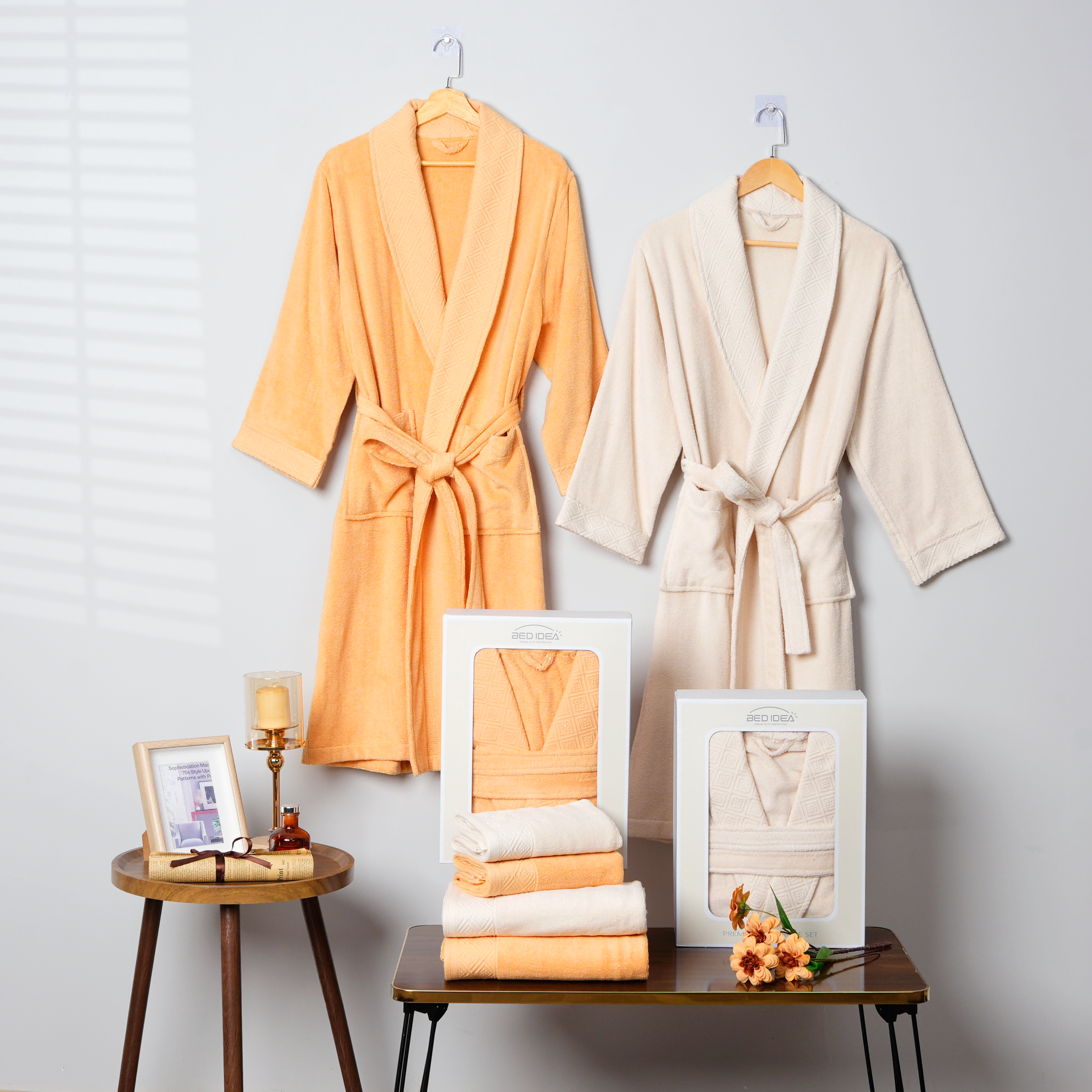 Cotton Solid Bathrobe