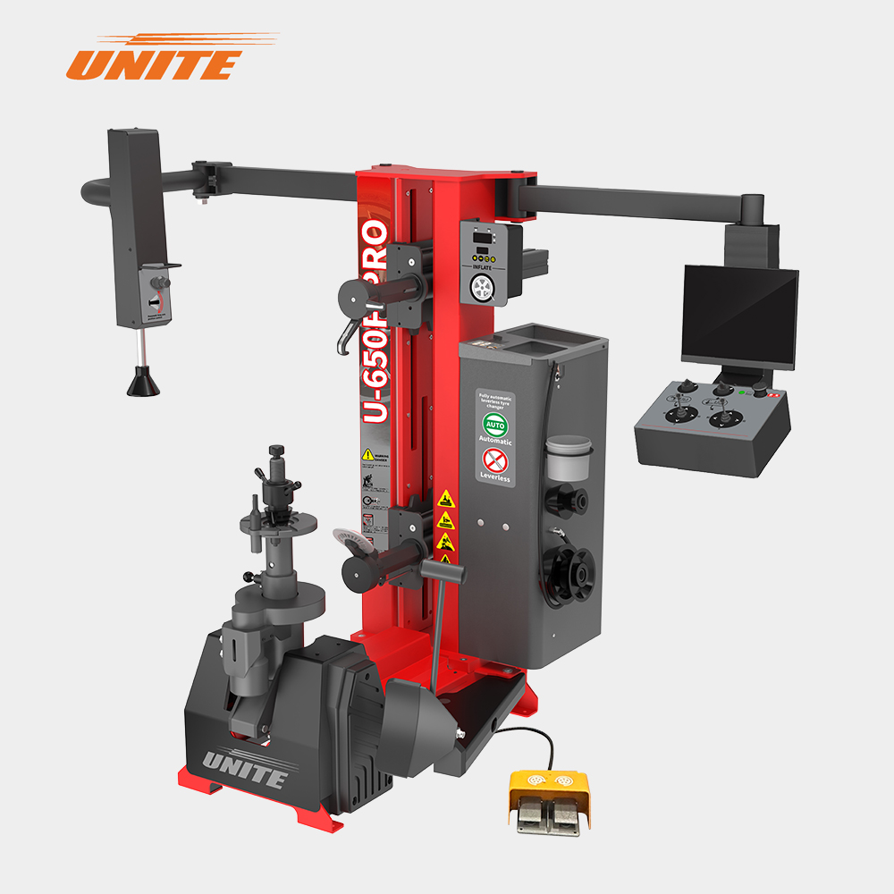 U-650F PRO Semi-Automatic Leverless Tyre Changer with Wheel Lift for Cars, SUVs & Vans