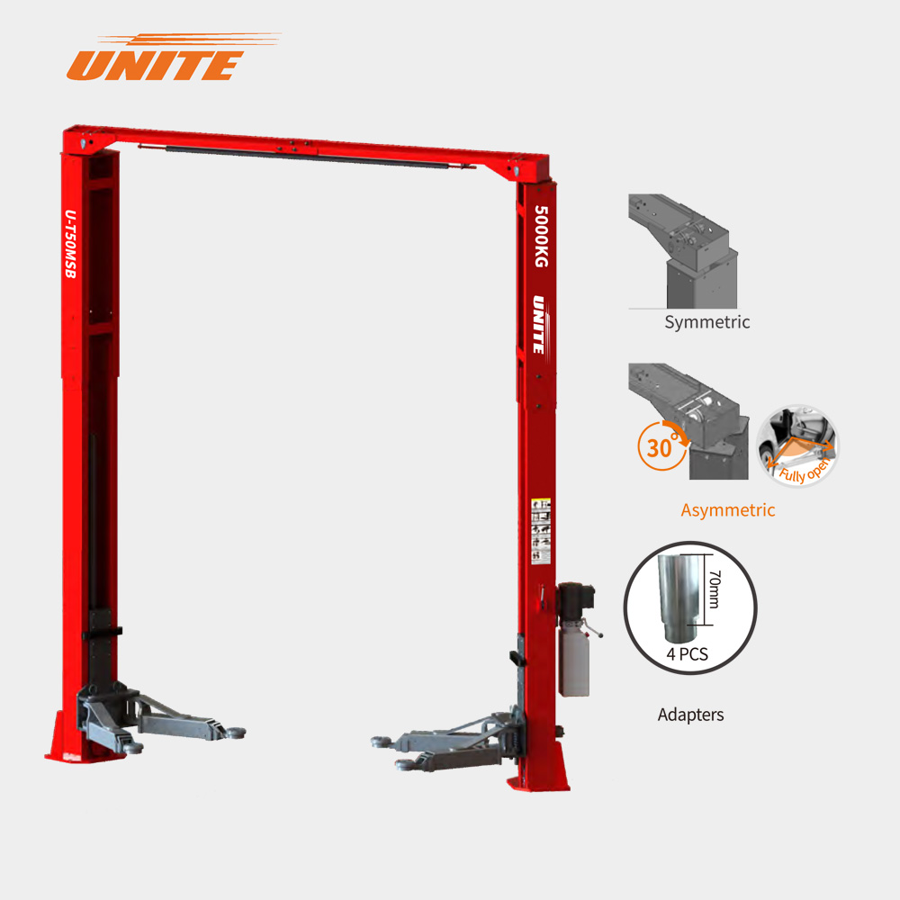 U-T50MSB 5-Ton Two Post Vehicle Lift Symmetric & Asymmetric Installation 2 Post Car Lift